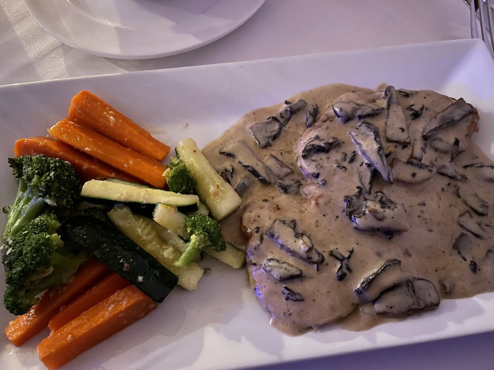 Chicken with mushrooms and vegetables