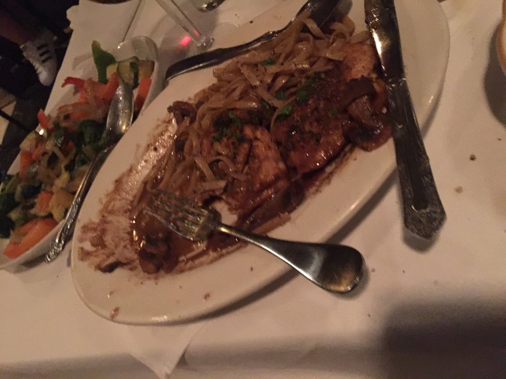 Chicken with caramelized onions and mushrooms