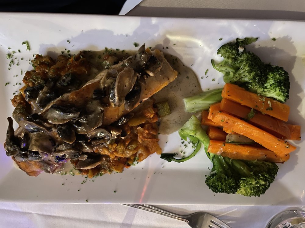 Salmon with mushrooms