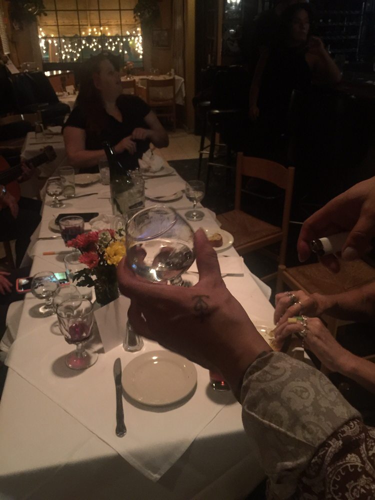 Wine toast at Trattoria Da Franco's